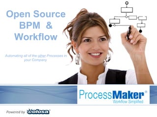 1 Open Source BPM  & Workflow Automating all of the  other   Processes in your Company  Powered by 