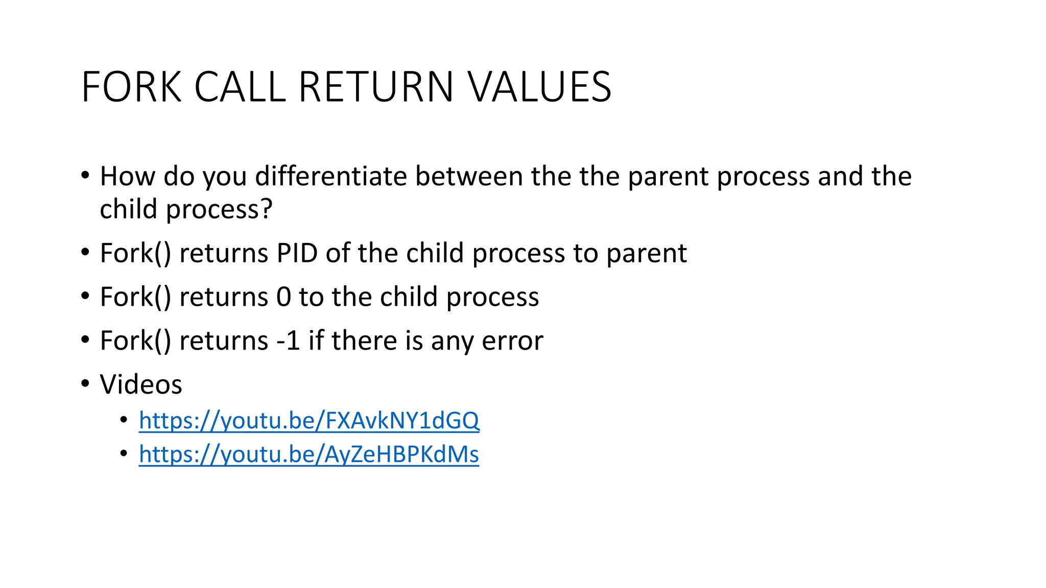 Process management in operating system | process states | PCB | FORK ...