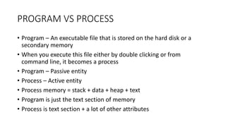 Process management in operating system | process states | PCB | FORK ...