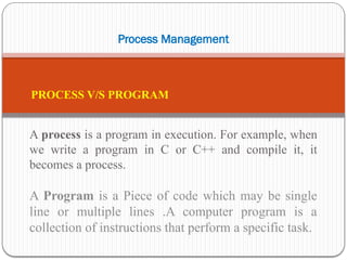Process Management of Operating Systems. | PPT