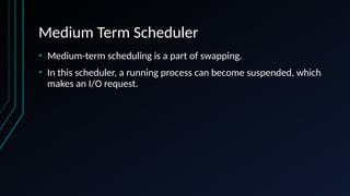 Medium Schedule Process Management in Operating System | PPTX