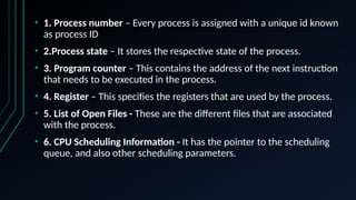Process Management in Operating System | PPTX