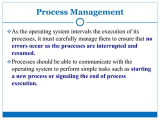 Process Management in operating system. Pdf | PDF