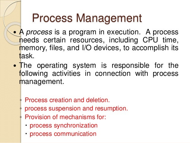 Process management os concept