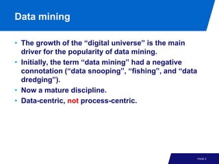 Process Mining - Chapter 3 - Data Mining | PDF