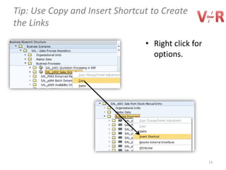 Tip: Use Copy and Insert Shortcut to Create
the Links

                                • Right click for
                                  options.




                                                    13
 
