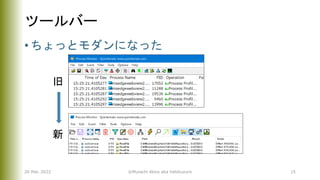 ツールバー
• ちょっとモダンになった
26 Mar. 2022 ©Murachi Akira aka hebikuzure 15
旧
新
 