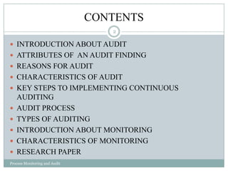 Process monitoring and_audit_sadhana | PPTX