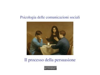 Psicologia delle comunicazioni sociali




                                 J. Comito - Brooklyn conversation
  Il processo della persuasione
 