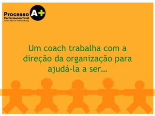 Um coach trabalha com a direção da organização para ajudá-la a ser… 