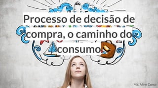 Processo de decisão de
compra, o caminho do
consumo
Ma. Aline Corso
 