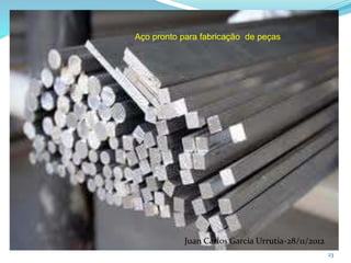 Aço pronto para fabricação de peças
23
Juan Carlos Garcia Urrutia-28/11/2012
 
