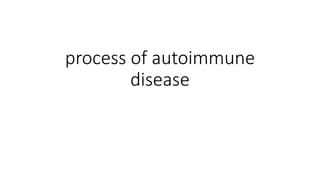 process of autoimmune
disease
 