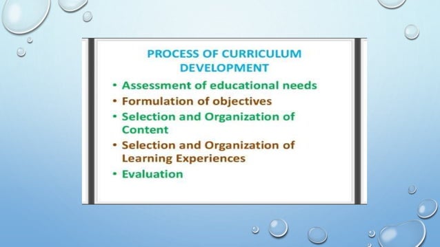 Process of curriculum development | PPT