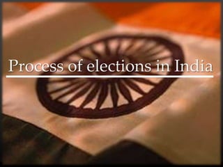 Process of elections in India

 