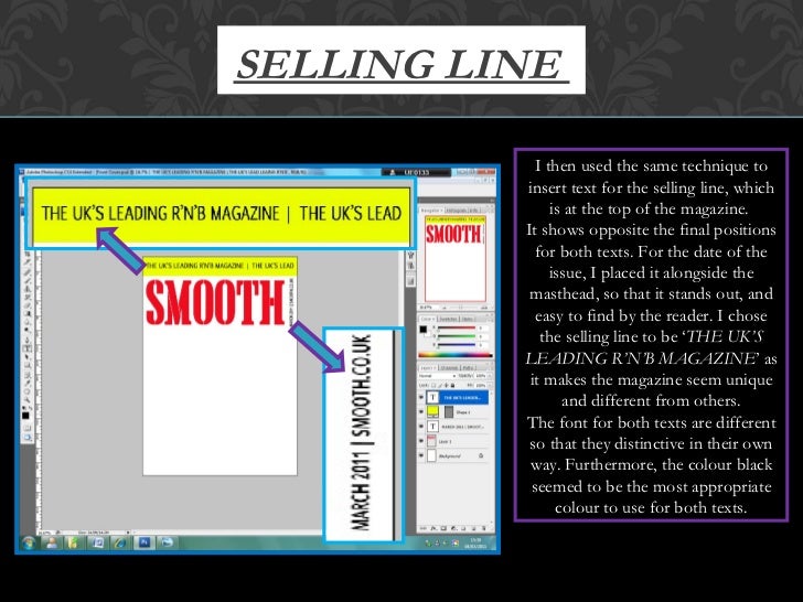 Process Of Front Cover Masthead & Selling Line