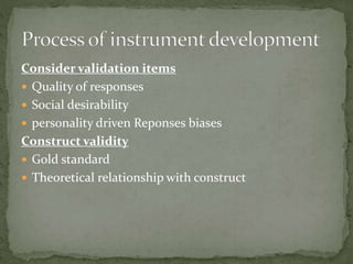 Process of instrument develoment | PPTX