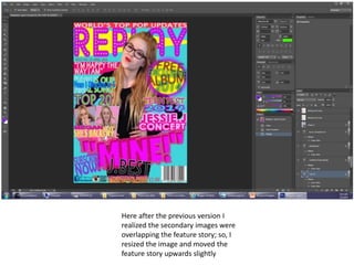 Here after the previous version I
realized the secondary images were
overlapping the feature story; so, I
resized the image and moved the
feature story upwards slightly
 