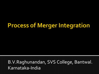 B.V.Raghunandan, SVS College, Bantwal. Karnataka-India 