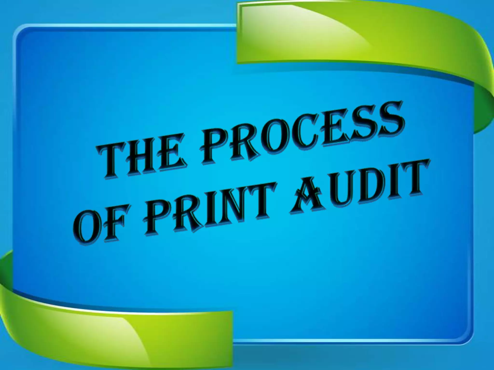 Process of print audit ppt