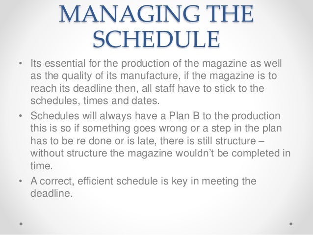 Process of production of a magazine