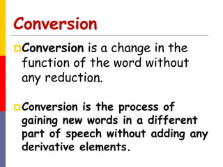 Process of word formation lesson 3 | PPT