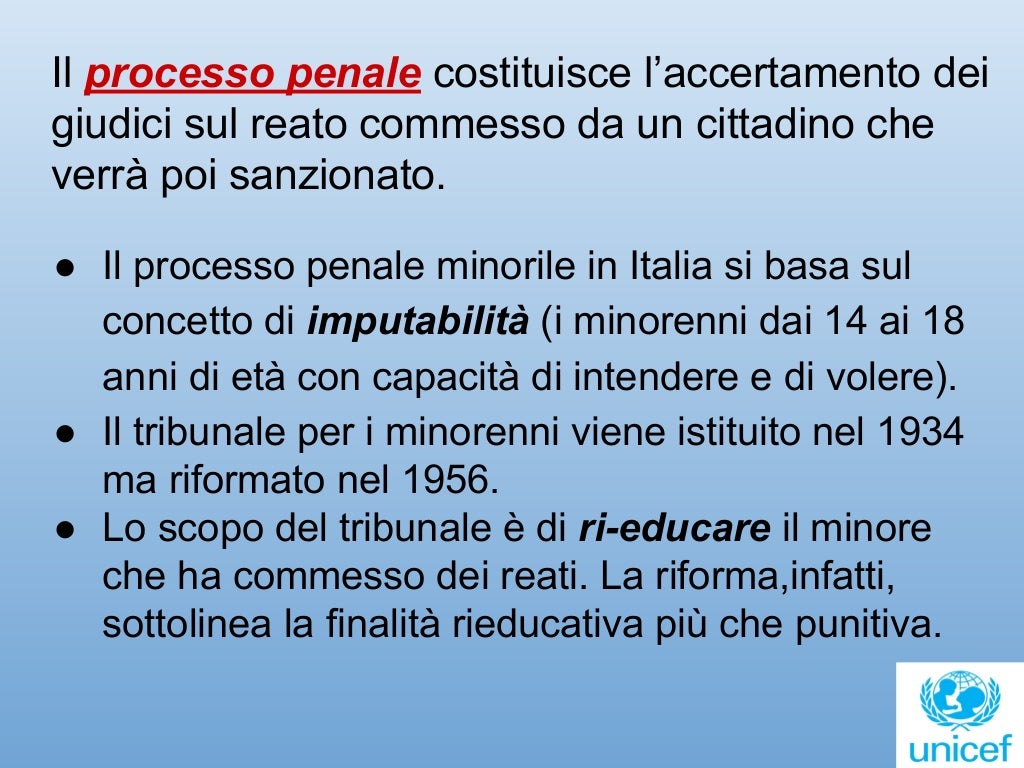 Processo penale minorile