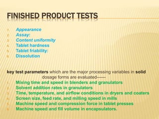 Formulation Standard Testing Process validation fof Pharmaceutical dosage forms (formulation) | PPTX