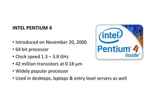 Intel Processor pentium to i9 | PPTX