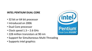 Intel Processor pentium to i9 | PPTX