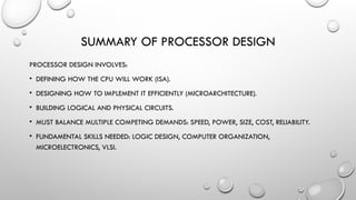 Procesor Design Processor Design computer architecture.pptx