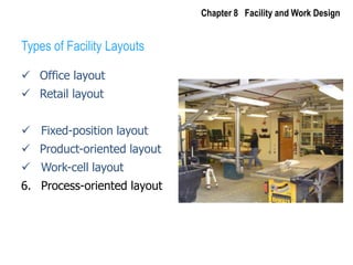 Chapter 8   Facility and Work Design Types of Facility Layouts ,[object Object]