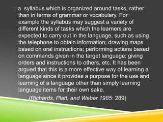 Process oriented syllabus | PPTX