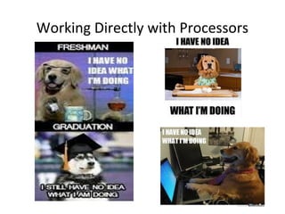 Working Directly with Processors
 
