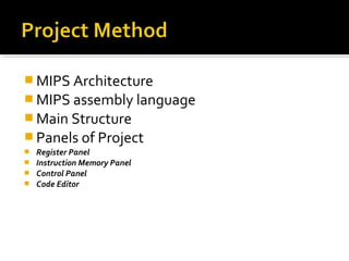 Processor simulator - Computer Archetecture | PPT