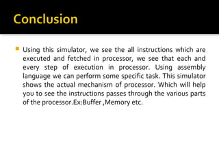 Processor simulator - Computer Archetecture | PPT