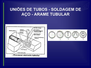 UNIÕES DE TUBOS - SOLDAGEM DE
     AÇO - ARAME TUBULAR
 