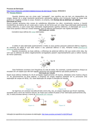 Processos de Eletrização - Física | DOCX