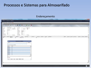 Processos e Sistemas para Almoxarifado
Endereçamento
 
