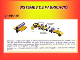 SISTEMES DE FABRICACIÓ

Laminació
 