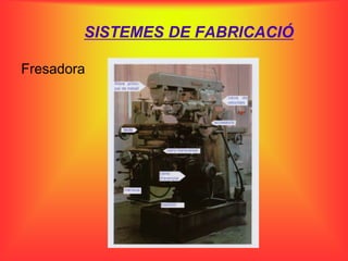 SISTEMES DE FABRICACIÓ

Fresadora
 