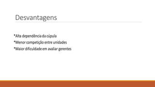 Desvantagens
 