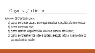 Organização Linear
 