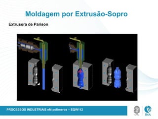 Moldagem por Extrusão-Sopro
Extrusora de Parison
PROCESSOS INDUSTRIAIS eM polímeros – EQW112
 
