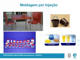 Moldagem por Injeção
PROCESSOS INDUSTRIAIS eM polímeros – EQW112
 