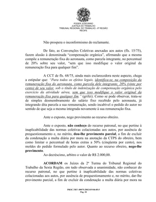 Processo Trabalhista Piloto King Acidentado