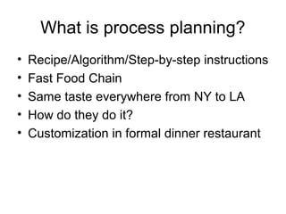 Process Planning | PPT