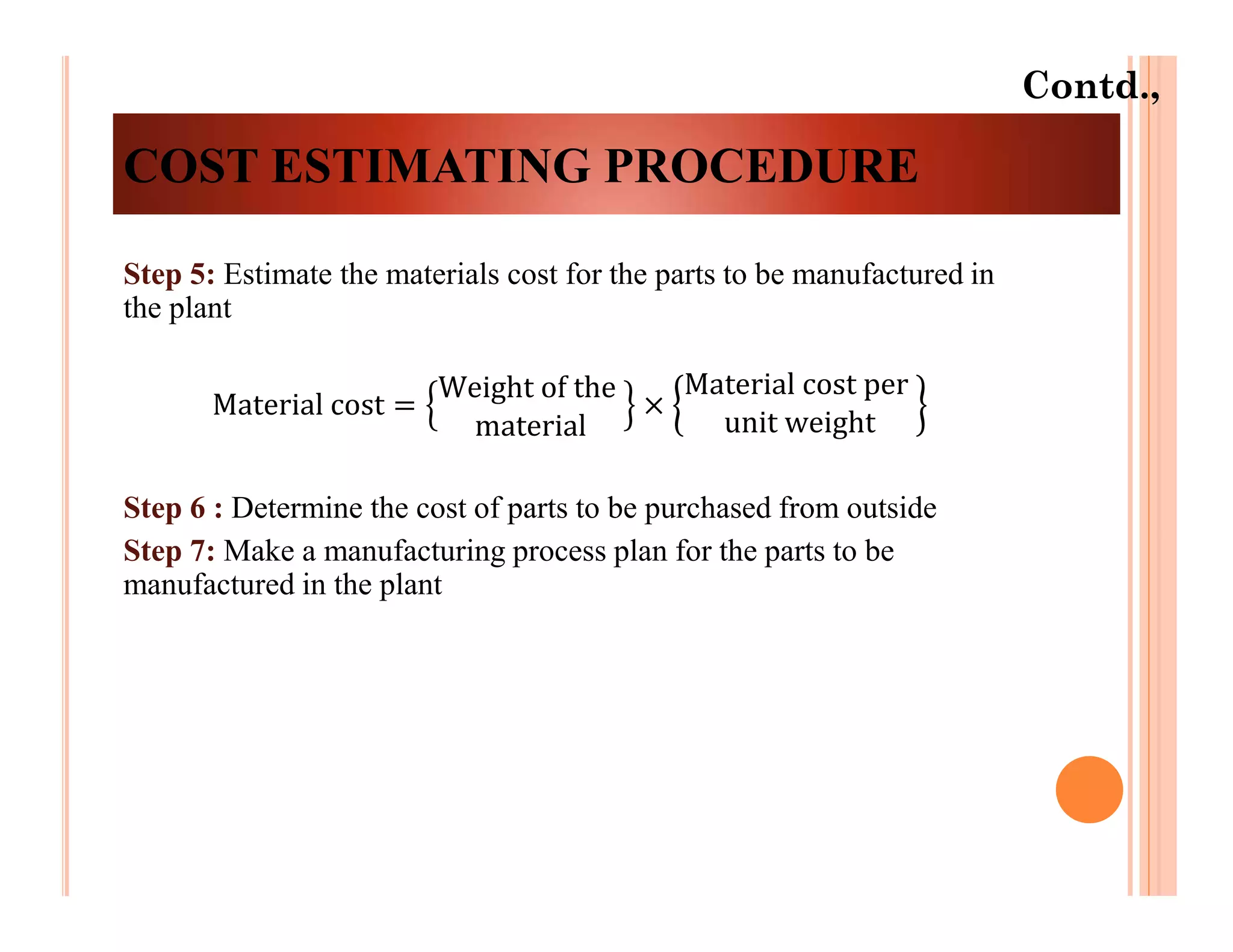 Process planning and cost estimation unit iii | PDF