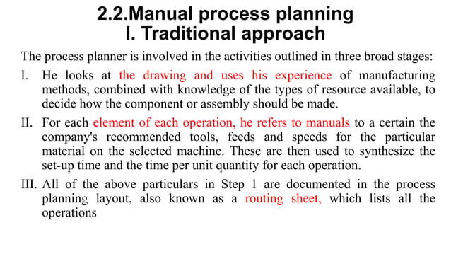 Process planning unit two | PPT