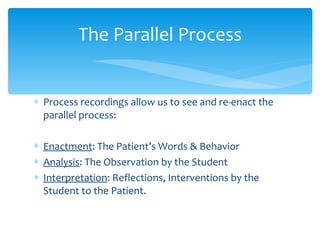 Process Recording Interventions Process recording workshop | PPT